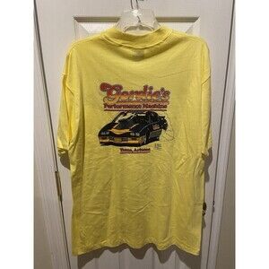 Vintage Gordie's Performance Machine Shirt Mens Extra Large Yellow Made‎ USA 80s